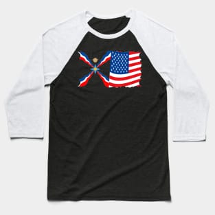 Assyrian American Flags Baseball T-Shirt